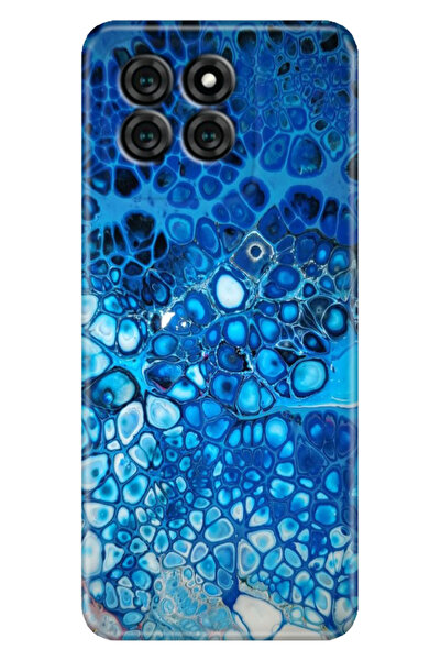 Reeder S71 Uyumlu Kılıf Resimli Arka Kapak Silikon Kapak Derin Mavi