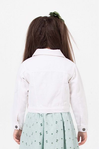 Hopi Kids Button Closure Pocket Detailed Crop Crop Jacket