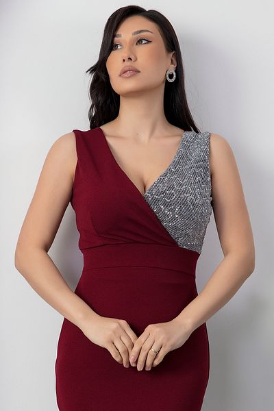 PULLIMM Rochie de seară lungă cu gât dublu 13213