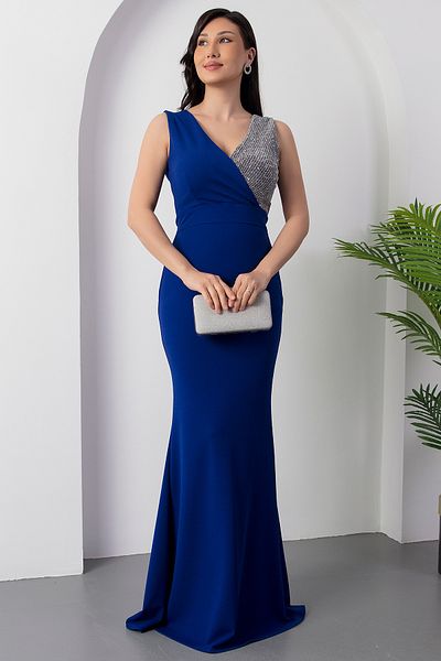PULLIMM Rochie de seară lungă cu gât dublu 13213