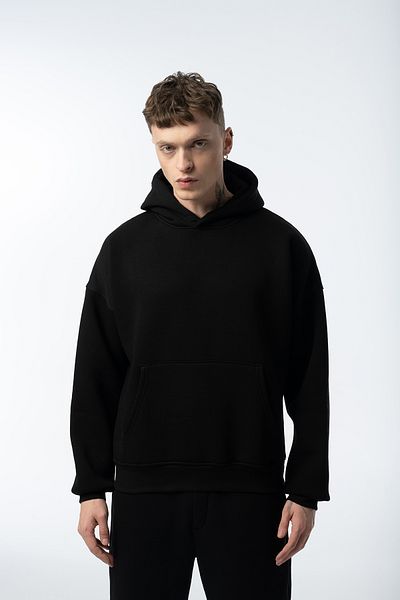 Nhara Unisex Destroy Oversize Black Sweatshirt