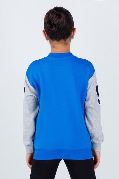 wakawakakidsstore Boy's Crew Neck Front Buttoned College Cardigan with Ribbon Inside Pocket - Saks - 8-9 Years