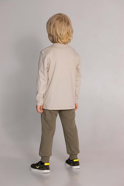 wakawakakidsstore Σετ φόρμας για αγόρι με στάμπα μπροστά και ραβδώσεις στα πόδια
