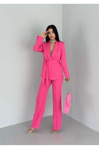 Ekim Store Σετ παντελόνι με διπλή ζώνη Blazer