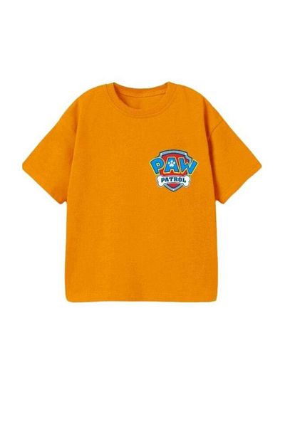 Hopi Kids Front and Back Paw Patrol Printed Crew Neck Bottom Top Set - Orange - 24-36 Months