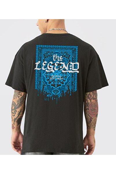 VEK تي شيرت بنمط الكليم كبير الحجم للجنسين