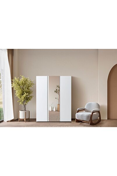 Doressa Bony Cream 3 Kapılı Gardırop