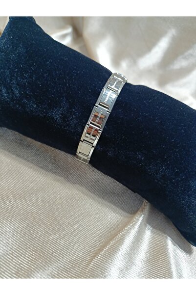 MODA سوار فولاذي إيطالي فضي اللون - فضي - ستانلس ستيل