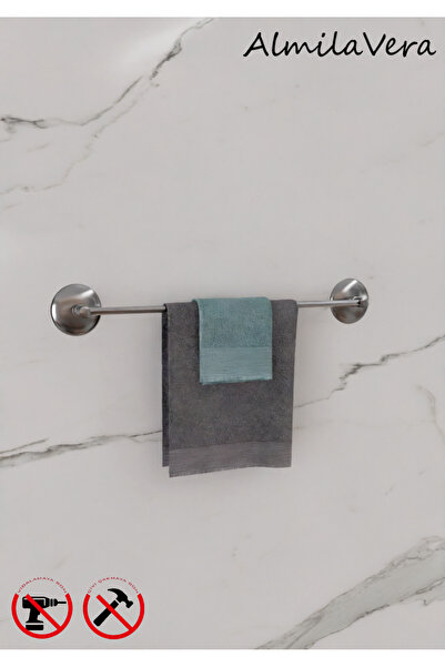 Genel Markalar Güçlü Garantili Yapışkanlı 5 mm Krom-Gümüş Uzun Havluluk Gri H...