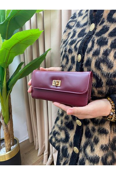 H&D COLLECTİON Very Useful Large Size Wallet with 8 Card and Coin Compartments [En 18.5 Height 10 cm]