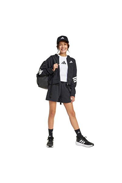 adidas Unisex Children's Black Jacket Jg Fi 3S Fz Jj4847