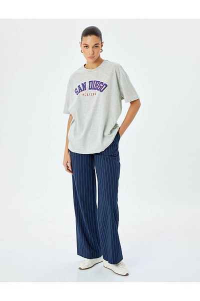 Koton Crew Neck Short Sleeve Printed T-Shirt