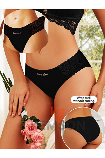 KEMSON Mikro Nefes Alan Kumaş Düşük Bel Külot Yeni Sezon Kışkırtıcı Dantel Detaylı