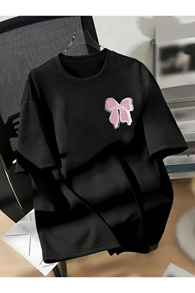 TRENDPUNKY -BOW RIBBON Tricou oversize imprimat