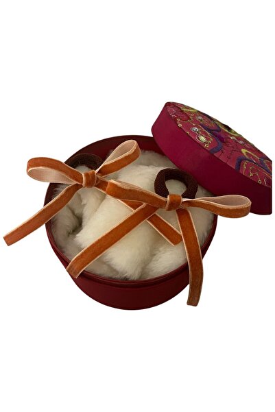 ŞengülKozmetik Women's Velvet Ribbon Bow Elastic Buckle Set of 2