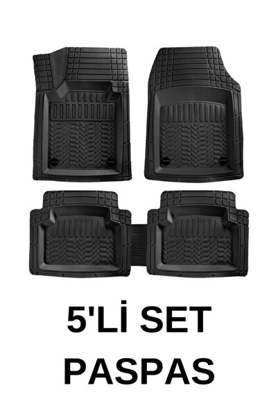 ACKSTORE Fiat Egea Sedan Uyumlu Universal Oto Paspas Kesilebilir Havuzlu (Siyah)