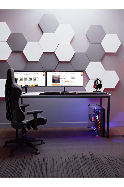 KODIGU 160x60cm Oyuncu Masası - Gamer Desk - Gaming Masa - Bilgisayar Masası | 160cm x 60cm | Ayarlı Ayak