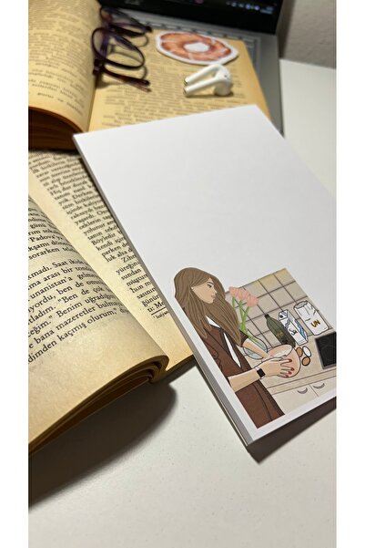 Handeto Kraft Kitchen Themed Notepad Pull-Out Notebook, Glue Memo Pad, A5 Notebook, Unlined Notebook