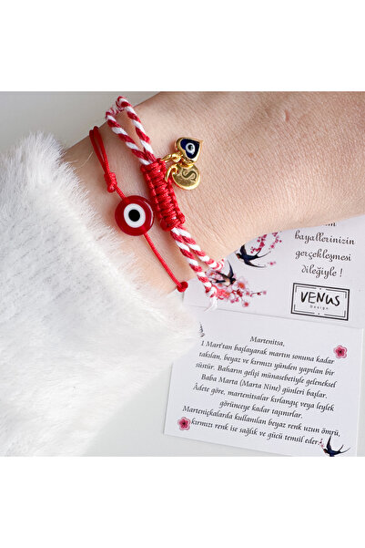 Venus Design Marteniçka Kalpli Nazar Bileklik