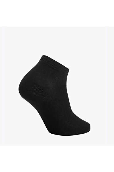 CALLAVI 10 Çift Unisex Pamuklu Siyah Patik Çorap