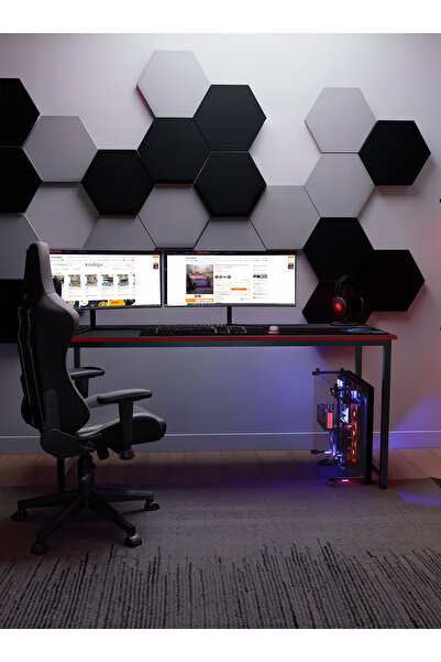 KODIGU 160x60cm Oyuncu Masası - Gamer Desk - Gaming Masa - Bilgisayar Masası | 160cm x 60cm | Ayarlı Ayak