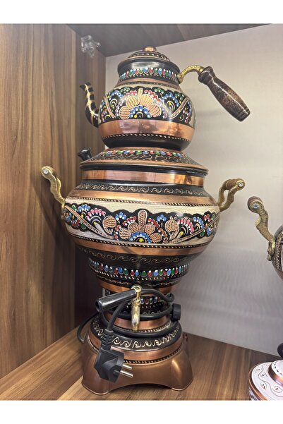 Home Elektrik Rezistanslı Bakır Semaver 10LT