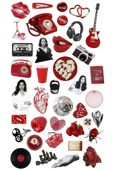Major Selection Set uriaș de 39 de piese cu tematică Lana Del Rey, laptop, tabletă, telefon, agendă, autocolant Bullet Journal