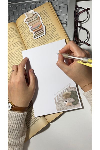 Handeto Kraft Sleep Coffee Color Notepad - Check Pluck Notebook, Glue Memo Pad, A5 Unlined Notebook