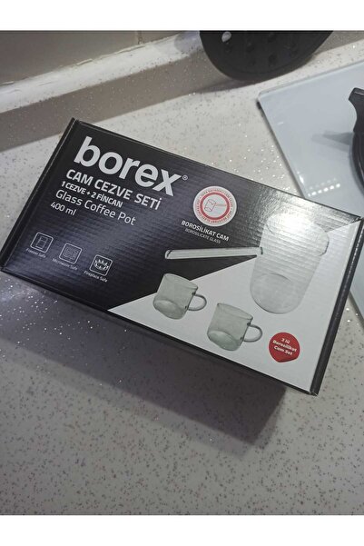 BOREX Cam Cezve Seti