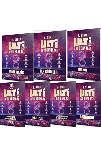 Mozaik Yayınları Bes Yayınları 8. Sınıf Ulti Serisi Matematik Fen Türkçe Sosyal Paragraf İngilizce Din Soru Bankası