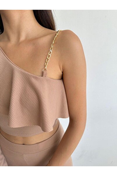 Jeevee Bürümcük Fabric Chain Blouse Spanish Leg Tights Set