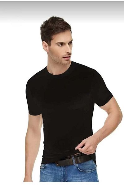 Tutku Elit Ανδρικός λαιμόκοψης 4 τεμαχίων Black Elite Elastane