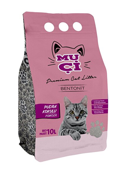 Muçi Kedi Kumu Bentonit Topaklanan Pudra Kokulu 10 lt