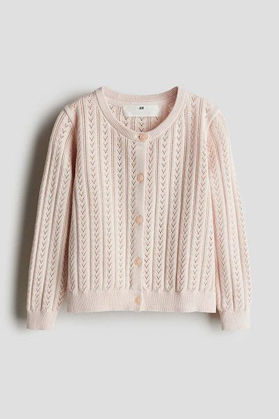 H&M Pointelle-knit cotton cardigan