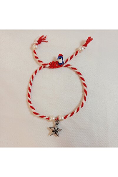 Crystal Atelier Standard Thread Martenitsa Bracelet - Classic Handmade Red St...
