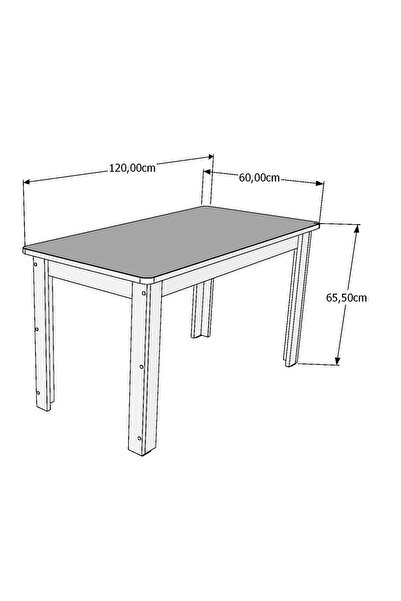 3G TASARIM 3G Tasarım Dikdörtgen İlkokul Masası Renkli Tablalı