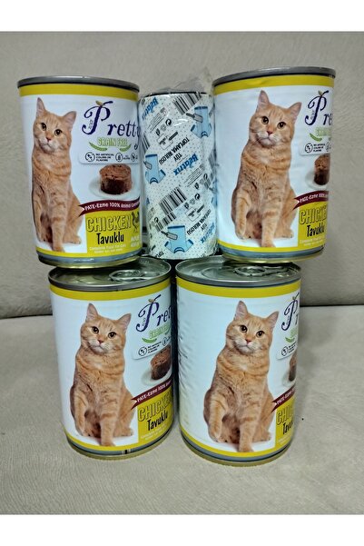 Chıcken ( Tavuklu Kedi Konservesi 6x400 gr ( 2,400 Gr) Pate Ezme 1 Ad 60 Yaprak Tüy Toplama