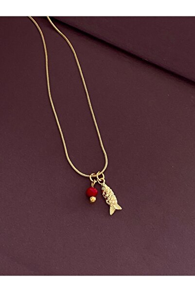 h&b design jewel Çelik Balık Detay Şans Kolye