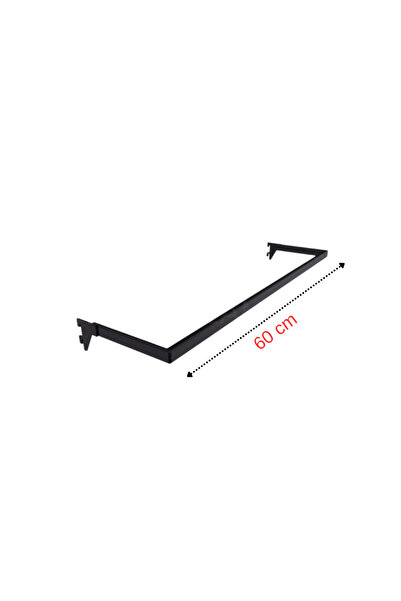 GRİDEKOR Ub1 Kare 10x30 Profil, 60 Cm, Konik Dikme Askı Kol, Baston Asma Kol, Askı Kolu, Elbise Askı Kolu