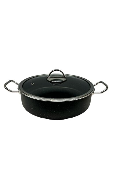 Peramari Tuna House Granit  Basık Tencere  24 Cm  Siyah