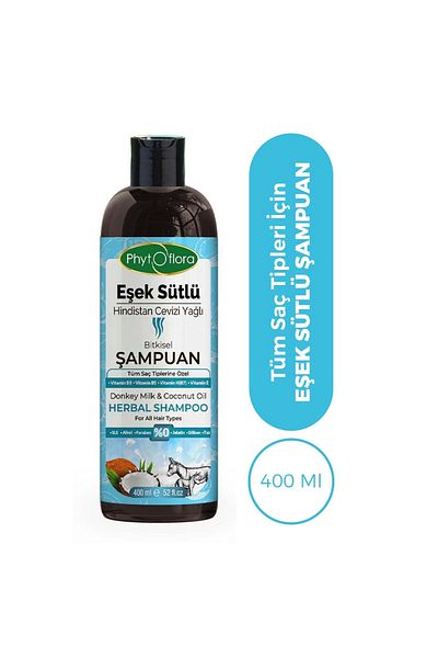 Phytoflora Coconut Oil Herbal Shampoo with Donkey Milk