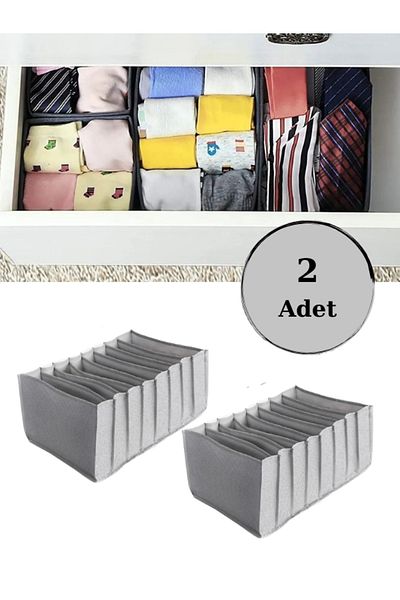 Venita Home 2 Pieces - Medium 11 Compartment Drawer Organizer 16 X 40 X 12cm