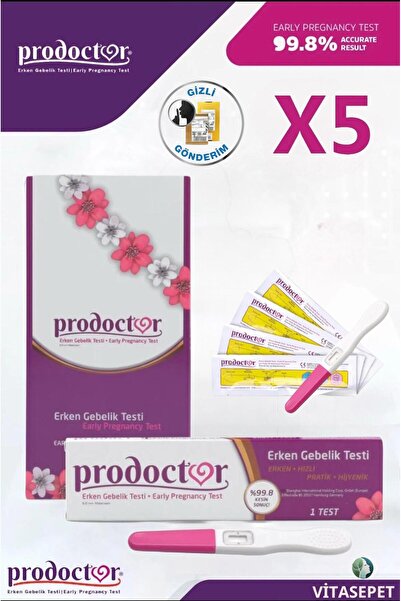 Prodoctor Gebelik Haftasını Tespit Eden Ultra Erken Gebelik Testi 5 Adet