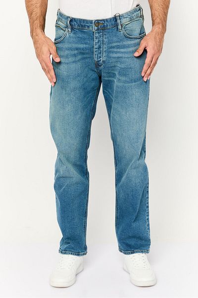 French Connection Men Regular Fit Washed Stretchable Jeans, Blue