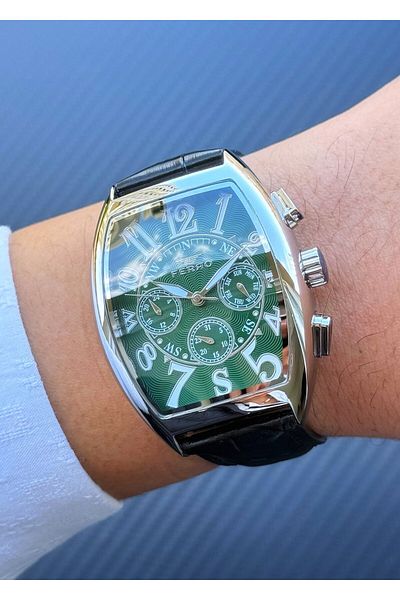 FERRO Asw123-I1878Fr Leather Band Men's Wrist Watch