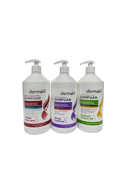 Dermokil Anti-Hair Loss & Collagen & Dandruff Shampoo 3X1000Ml