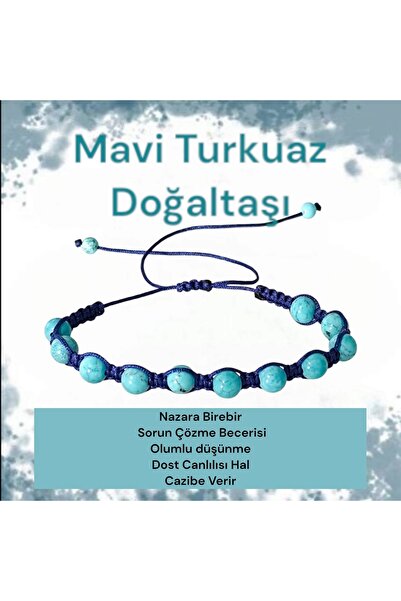 DİAVENTA TAKI VE AKSESUAR سوار فيروزي أصلي 6 ملم طبيعي (ليس حجرًا مضغوطًا)