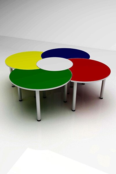 3G TASARIM 3G Tasarım Anaokulu Çiçek Papatya Masa Q:180 cm