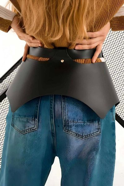 emosavm Sexy Leather Skirt Harness for Daily Use - Brf1119