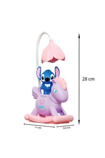 Sensoria Dekoratif Sevimli Stitch Tasarımlı Masa Lambası 2 Kademeli Usb Şarjlı Çocuk Odası Gece Lambası